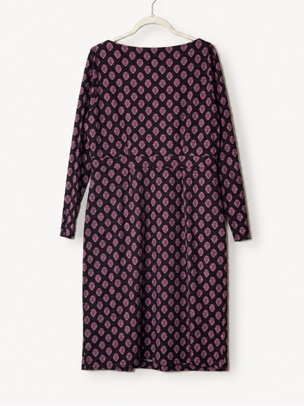 Boden Florrie Fern Dress Black Pink Print Cotton Jersey Pockets 14L - Picture 6 of 9
